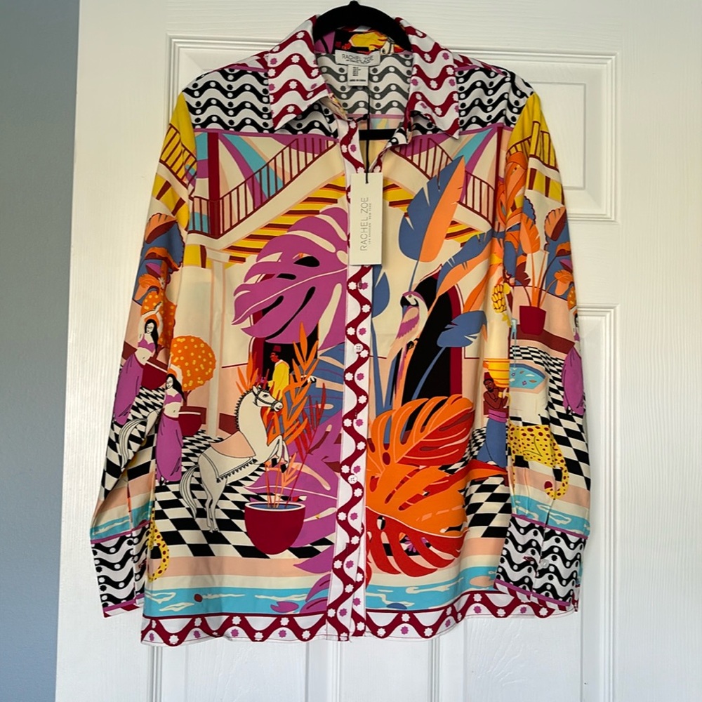Rachel Zoe long sleeves button down shirt
